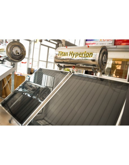 Ηλιακός θερ/νας TITAN HYPERION Glass/Inox Eπιλεκτικός 300lt/4m² Διπλής Ενέργειας
